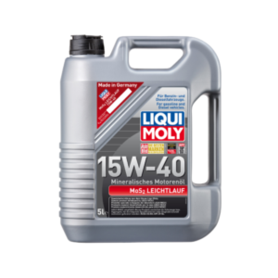MoS2 Leichtlauf 15W40 Engine Oil – Contains MoS2 solid lubricant for better engine protection and lubrication + Up to 7,000km service interval
